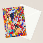 Vibrant Abstract Dots Art Print - Bold Multicolor Modern Design Stationery Card Gallery Image 2