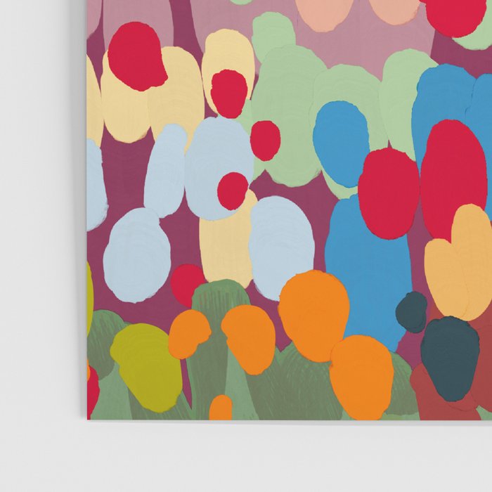 Vibrant Abstract Dots Art Print - Bold Multicolor Modern Design Poster Gallery Image 3