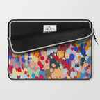 Vibrant Abstract Dots Art Print - Bold Multicolor Modern Design Laptop Sleeve Gallery Image 2