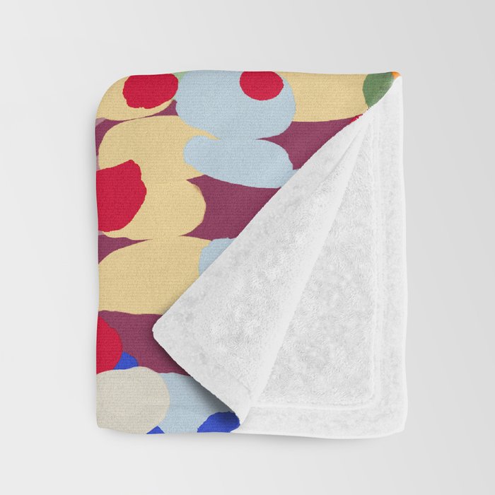 Vibrant Abstract Dots Art Print - Bold Multicolor Modern Design Throw Blanket Gallery Image 3