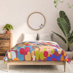 Vibrant Abstract Dots Art Print - Bold Multicolor Modern Design Comforter Gallery Image 3