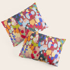 Vibrant Abstract Dots Art Print - Bold Multicolor Modern Design Pillow Sham Gallery Image 3