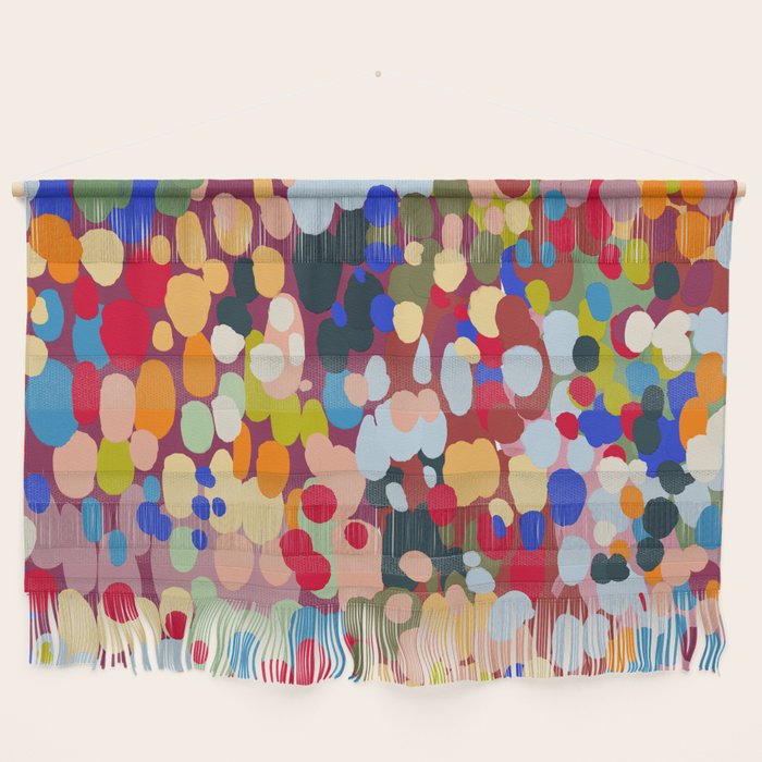 Vibrant Abstract Dots Art Print - Bold Multicolor Modern Design Wall Hanging Gallery Image 1