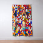 Vibrant Abstract Dots Art Print - Bold Multicolor Modern Design Window Curtain Gallery Image 3