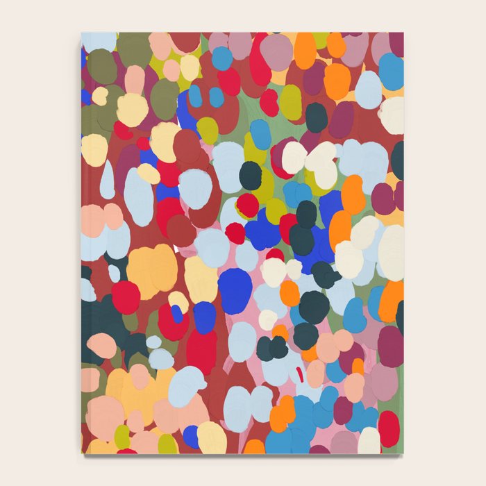 Vibrant Abstract Dots Art Print - Bold Multicolor Modern Design Notebook Gallery Image 4