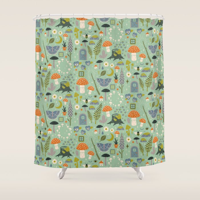 Fairy Garden Shower Curtain Gallery Image 1
