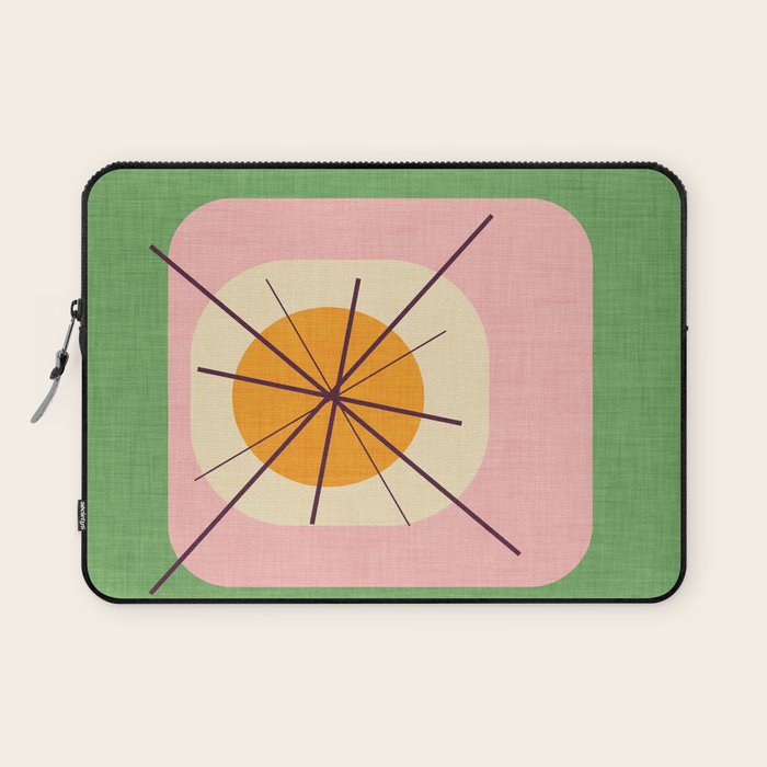 Flower Eggs Green-Pink Laptop Sleeve Gallery Image 1