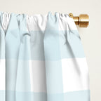 Baby blue gingham pattern Window Curtain Gallery Image 2