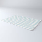 Baby blue gingham pattern Rug Gallery Image 3