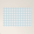 Baby blue gingham pattern Welcome Mat Gallery Image 1