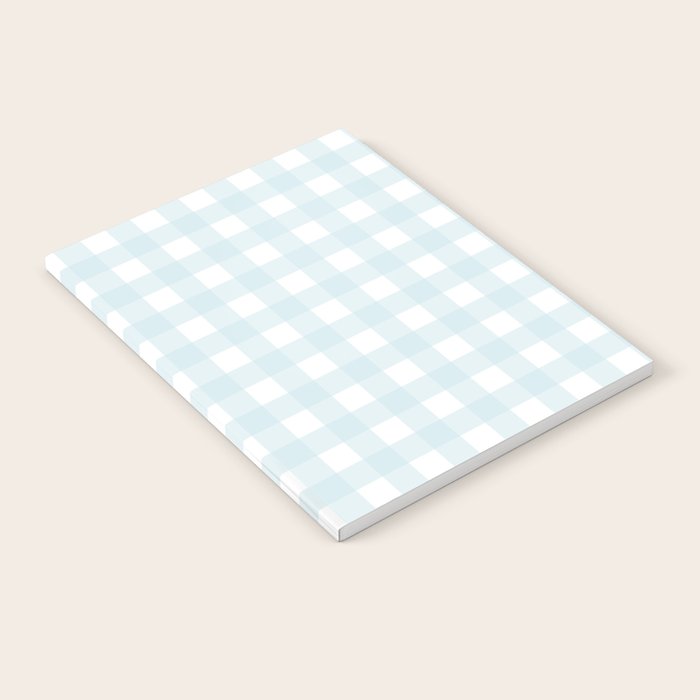 Baby blue gingham pattern Notebook Gallery Image 1