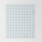 Baby blue gingham pattern Throw Blanket Gallery Image 2