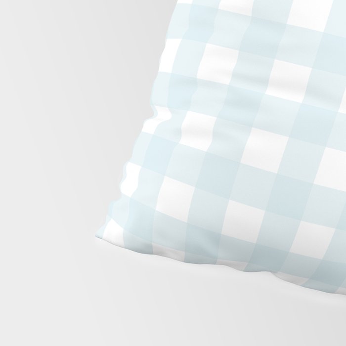 Baby blue gingham pattern Pillow Sham Gallery Image 4