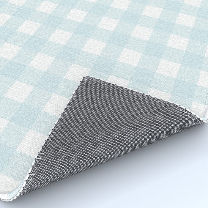 Baby blue gingham pattern Rug Gallery Image 4