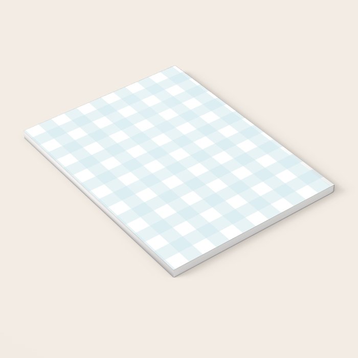 Baby blue gingham pattern Notebook Gallery Image 3