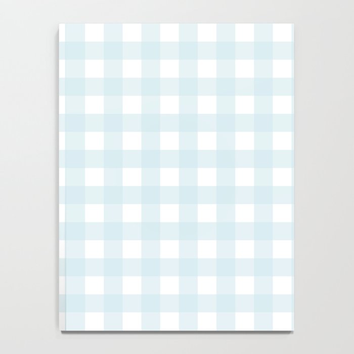 Baby blue gingham pattern Notebook Gallery Image 4
