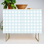 Baby blue gingham pattern Credenza Gallery Image 1