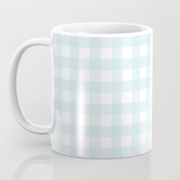 Baby blue gingham pattern Coffee Mug Gallery Image 3