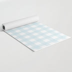 Baby blue gingham pattern Yoga Mat Gallery Image 2