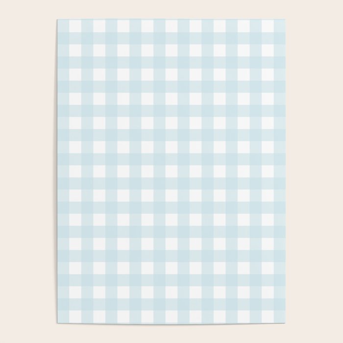 Baby blue gingham pattern Poster Gallery Image 4