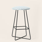 Baby blue gingham pattern Stool Gallery Image 1