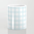 Baby blue gingham pattern Coffee Mug Gallery Image 4