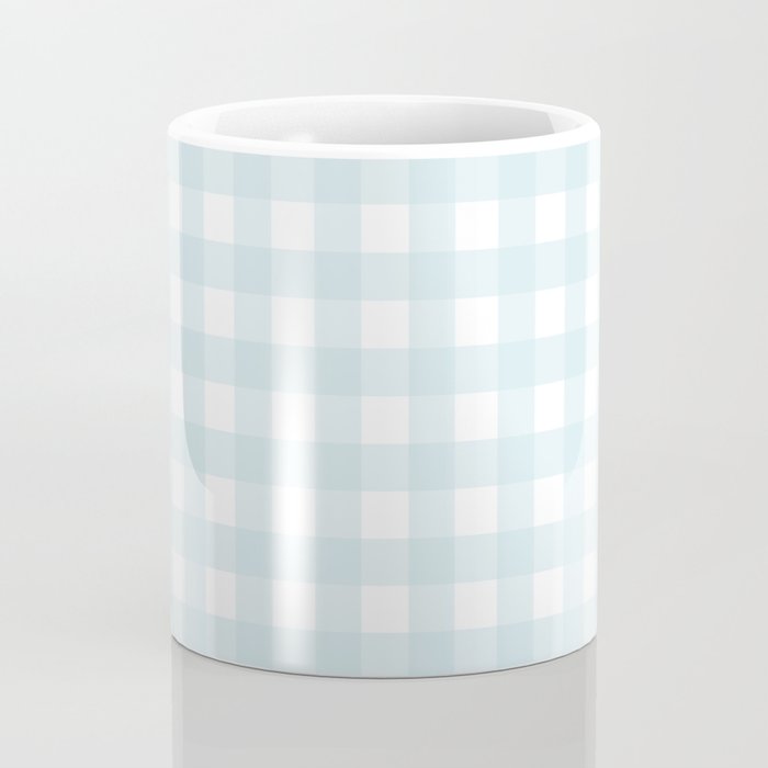 Baby blue gingham pattern Coffee Mug Gallery Image 4