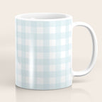 Baby blue gingham pattern Coffee Mug Gallery Image 1