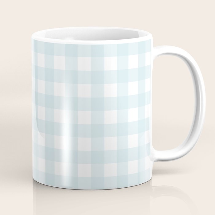 Baby blue gingham pattern Coffee Mug Gallery Image 1