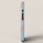 Dancing Pinecones in Light Blue & Red iPhone Case Gallery Image 2