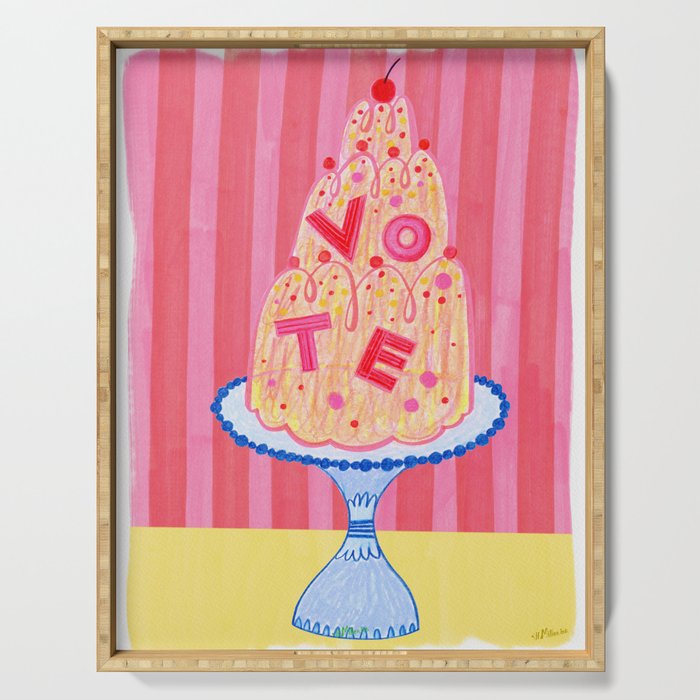 Mold the Future & Vote in Cherry Red Serving Tray Gallery Image 1