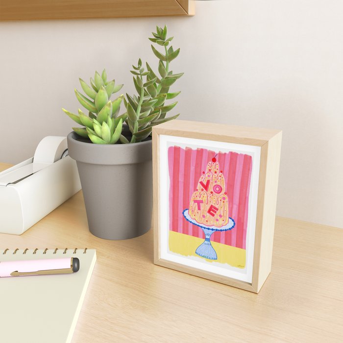 Mold the Future & Vote in Cherry Red Mini Art Print Gallery Image 2