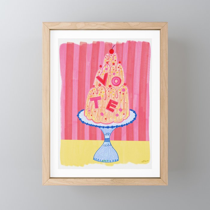 Mold the Future & Vote in Cherry Red Mini Art Print Gallery Image 1