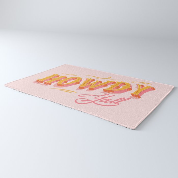 Howdy Y'all | Yellow Orange Pink Rug Gallery Image 3
