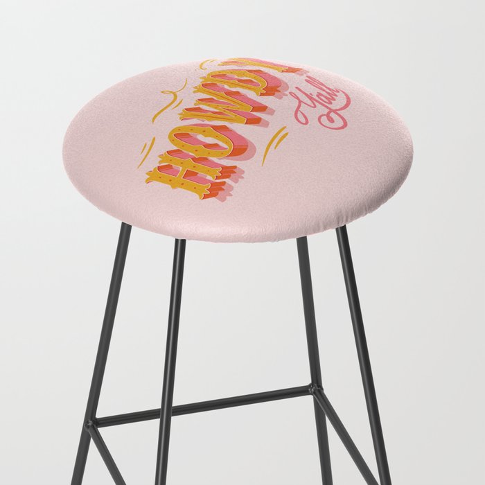 Howdy Y'all | Yellow Orange Pink Stool Gallery Image 2