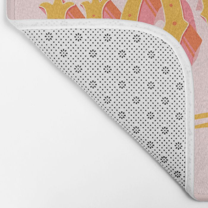 Howdy Y'all | Yellow Orange Pink Bath Mat Gallery Image 2
