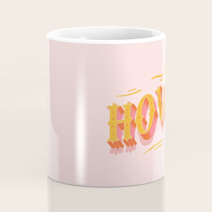 Howdy Y'all | Yellow Orange Pink Coffee Mug Gallery Image 4