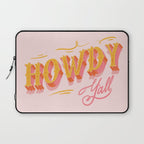 Howdy Y'all | Yellow Orange Pink Laptop Sleeve Gallery Image 1