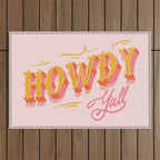 Howdy Y'all | Yellow Orange Pink Outdoor Rug Gallery Image 1