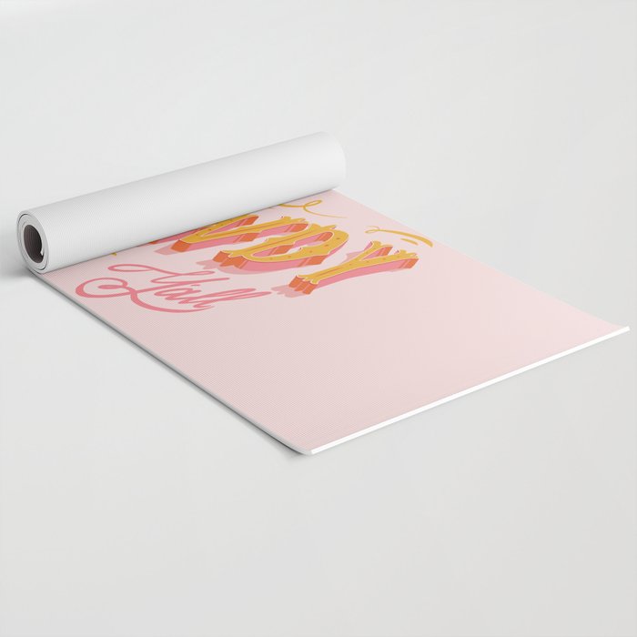 Howdy Y'all | Yellow Orange Pink Yoga Mat Gallery Image 2