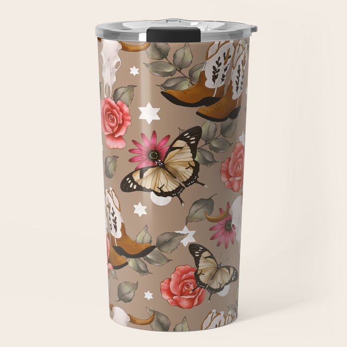Cowboy Spirit Blooms Travel Mug Gallery Image 1