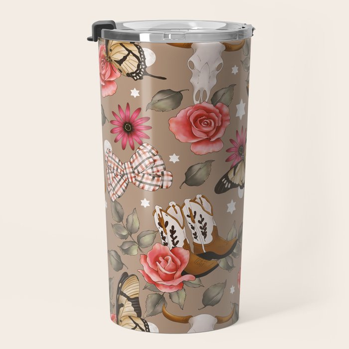 Cowboy Spirit Blooms Travel Mug Gallery Image 3