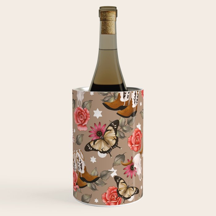 Cowboy Spirit Blooms Wine Chiller Gallery Image 1