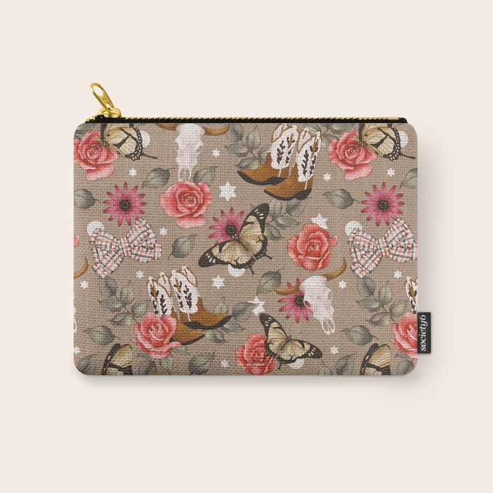 Cowboy Spirit Blooms Carry All Pouch Gallery Image 1