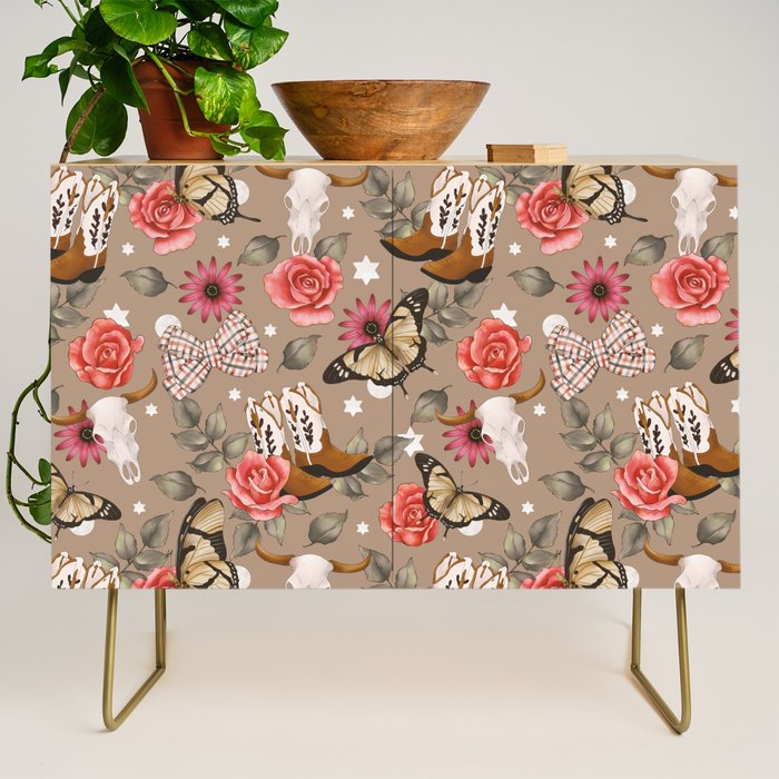 Cowboy Spirit Blooms Credenza Gallery Image 1