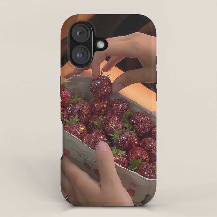 STRAWBERRY LOVE | collage | red | yummy | sunshine | summer | style | vintage | food | bling | glow  iPhone Case Gallery Image 1
