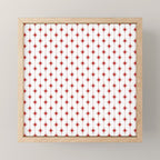 Midcentury Stars and Dots Red and White Pattern Mini Art Print Gallery Image 1