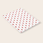 Midcentury Stars and Dots Red and White Pattern Notebook Gallery Image 2