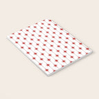 Midcentury Stars and Dots Red and White Pattern Notebook Gallery Image 3