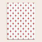 Midcentury Stars and Dots Red and White Pattern Notebook Gallery Image 4